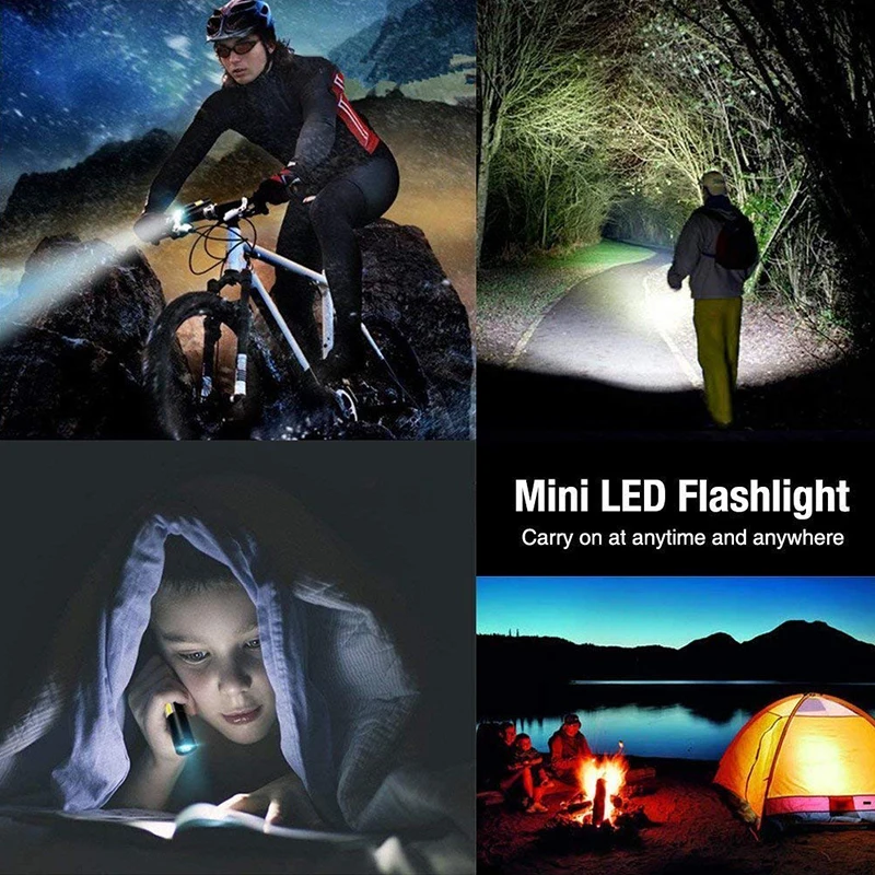 2000LM Mini Portable LED Flashlight Q5&ampCOB Work Light lantern Powerful Pen Torch 4 Modes Waterproof Lamp AA battery power | Лампы и