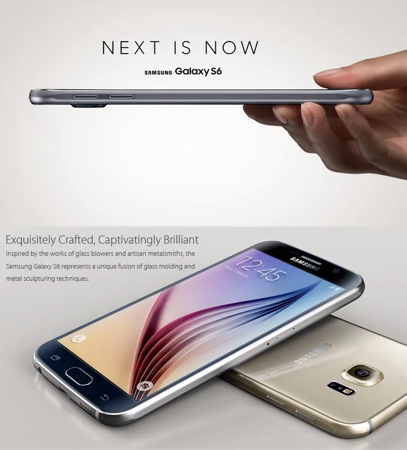 Разблокированный мобильный телефон samsung Galaxy S6 G920V/S6 G920F/S6 Edge G925F 5,1 дюймов 16,0 Мп 3 ГБ ОЗУ Восьмиядерный LTE NFC Android