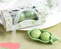 10 sets green peas porcelain flavouring pot wedding party birthday favor gift packaged with gift box