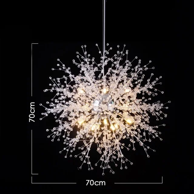 Dia70cm 16PCS 48W Современная люстра с хрустальными шарами светильник-люстра в виде подсвечника led модеран для столовой гостиной avize современный салон - Цвет абажура: Dia70cm 16PCS 48W