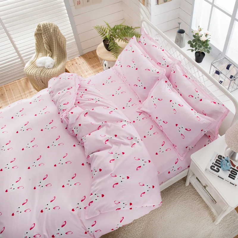 Мягкие постельные принадлежности из полиэстера и хлопка с рисунком белого