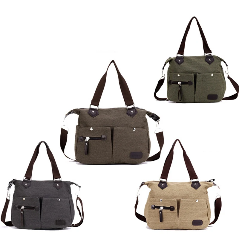 Canvas Leather Women Travel Bags Handbag Large Shoulder Bag Luggage Travel Bags For Women 12T