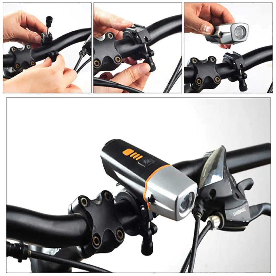 Водонепроницаемая светодиодная фара для велосипеда свет USB Перезаряжаемый MTB