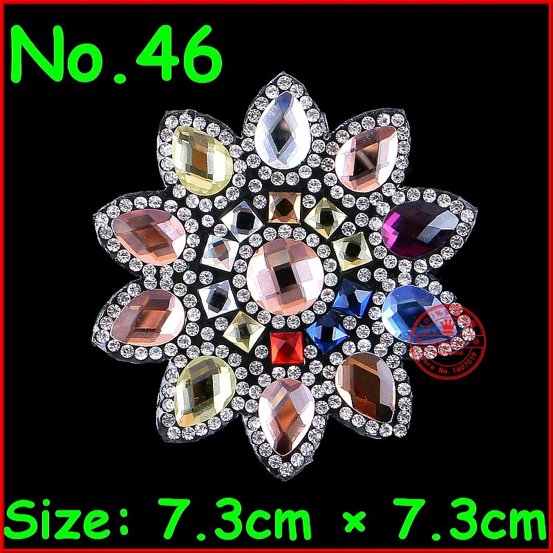 1 шт./лот цветок с горячей фиксацией горный хрусталь аппликация для детей женская