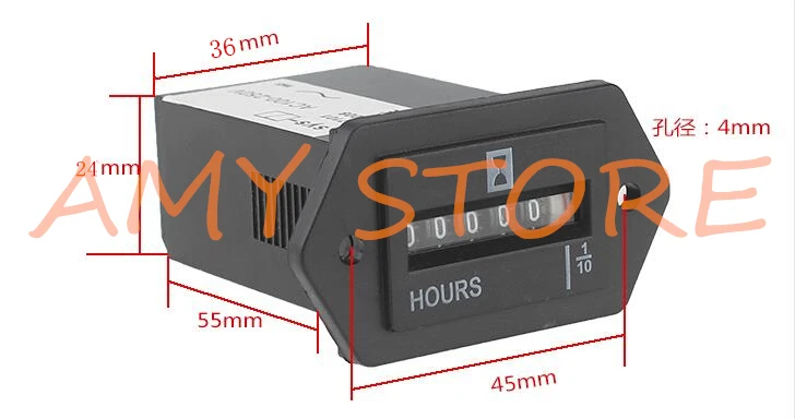 DC10V~ 80V AC100-250V герметичный грузовик трактор дизельный подвесной двигатель счетчик часов Калибр прямоугольный SYS-1