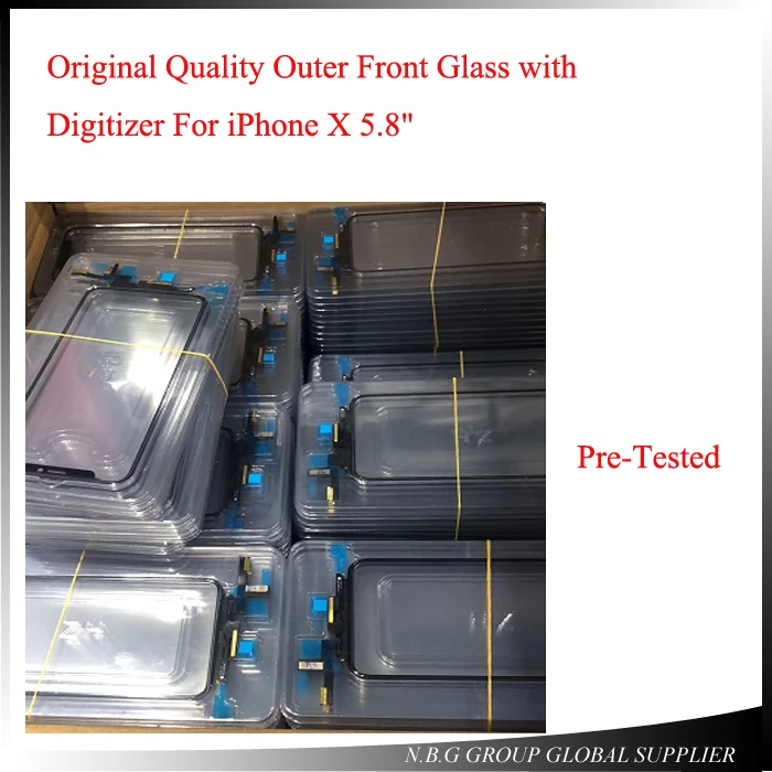 10 шт./лот предварительно протестированное оригинальное качество для iPhone X 5 8