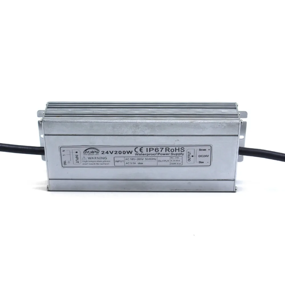 Водонепроницаемый ip67 светильник трансформатор DC24V DC12V 36 Вт 40 50 60 72 100W 120W 150W 200W 250W 300W
