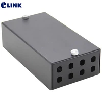 3pcs 8 cores ftth st blank terminal box spcc 8 ports st fiber optic patch panel fttx distribute box black elink 1 0mm thickened