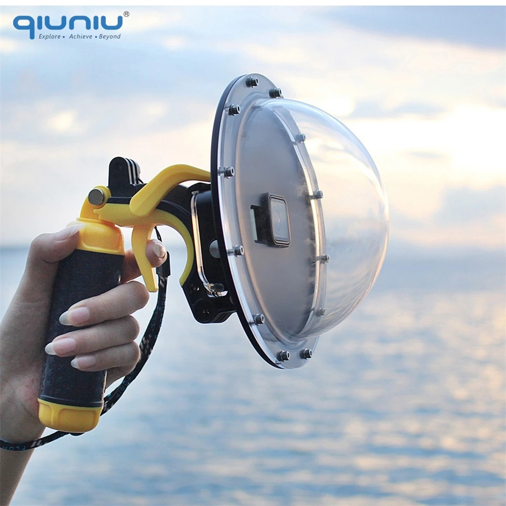 QIUNIU 6 ''подводный водонепроницаемый купол порт крышка объектива чехол с