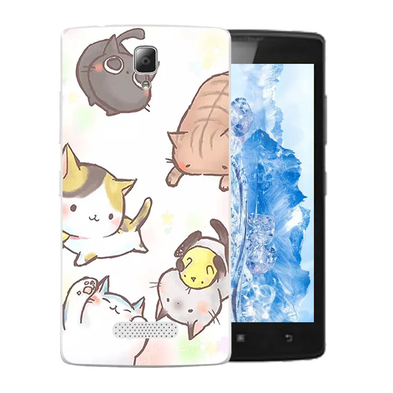 for Lenovo A2010 A 2010 Phone Case Luck Cat Pattern Capa Soft TPU Silicone Clear Fundas 4.5 inch Back Cover Bag Thin Shell |