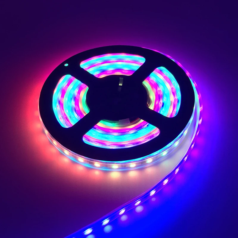 Светодиодная ленсветильник WS2811 водонепроницаемая IP67 5050 SMD 60 светодиодов/м 12 в