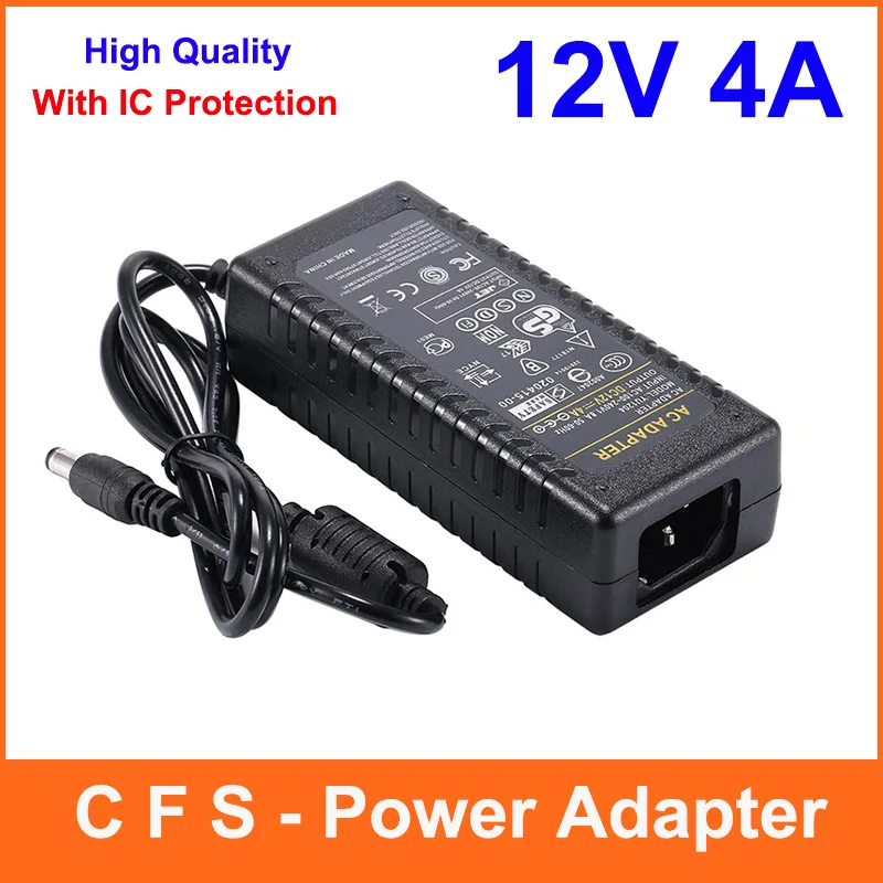 12V4A AC 100 240В DC источник питания 12В 4А адаптер зарядное устройство 48 Вт светодиодный