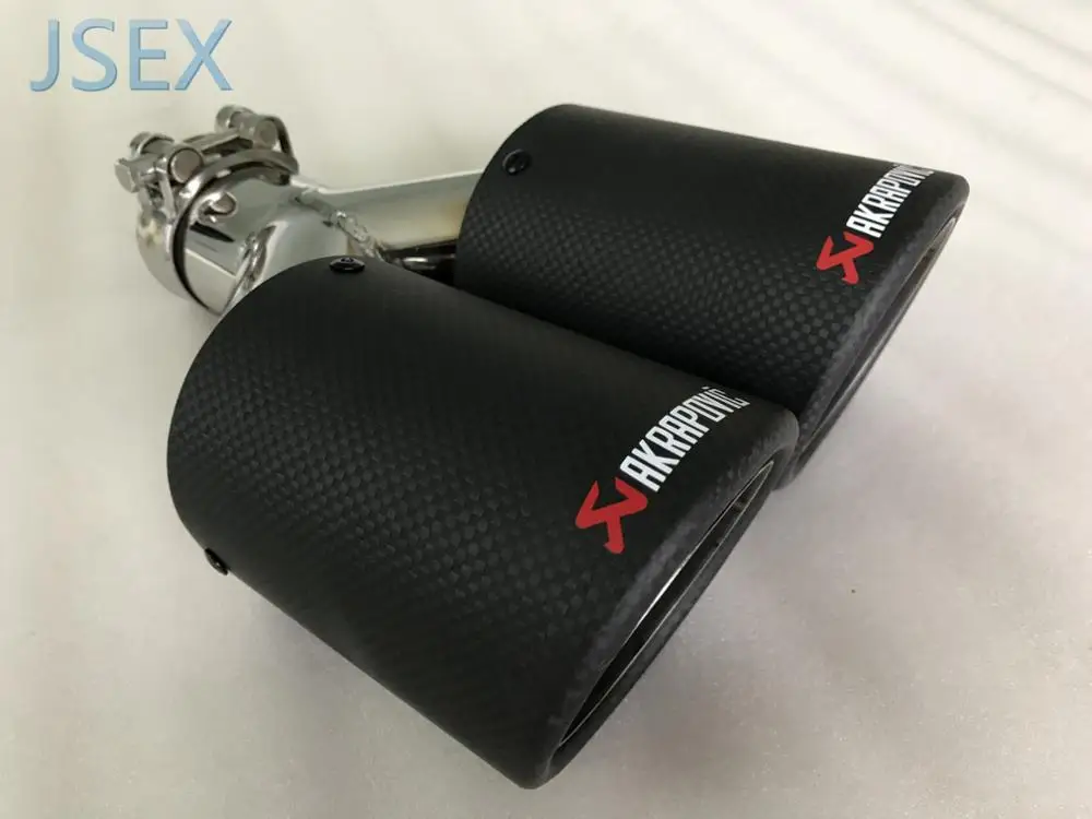 Углеродное волокно Стайлинг AKRAPOVIC нержавеющая сталь Универсальный двойной автомобильный глушитель выхлопной трубы автомобильные аксессуары модификация
