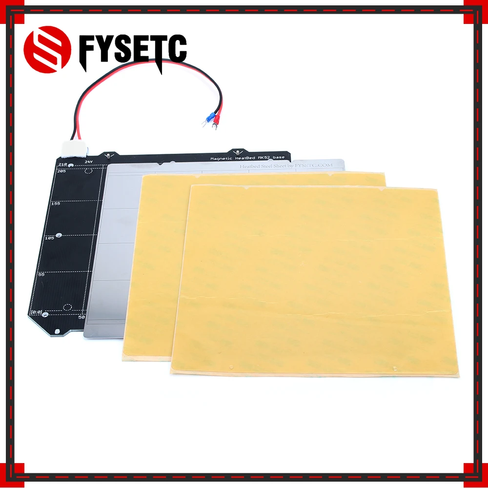 

Clone Prusa i3 MK3 Magnetic Heated Bed MK52 Wiring Thermistor Kit With Magnet + Steel Sheet +2pcs PEI Sheet Set For Prusa i3 MK3