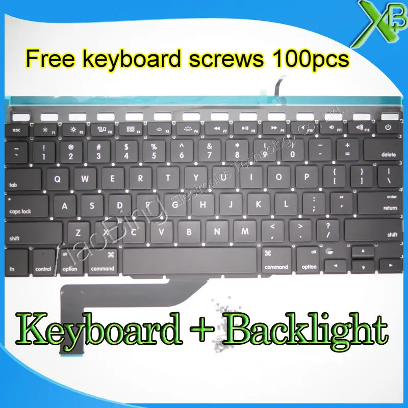 

Brand New For MacBook Pro Retina 15.4" A1398 US keyboard+Backlight Backlit+100pcs keyboard screws 2013-2015 Years