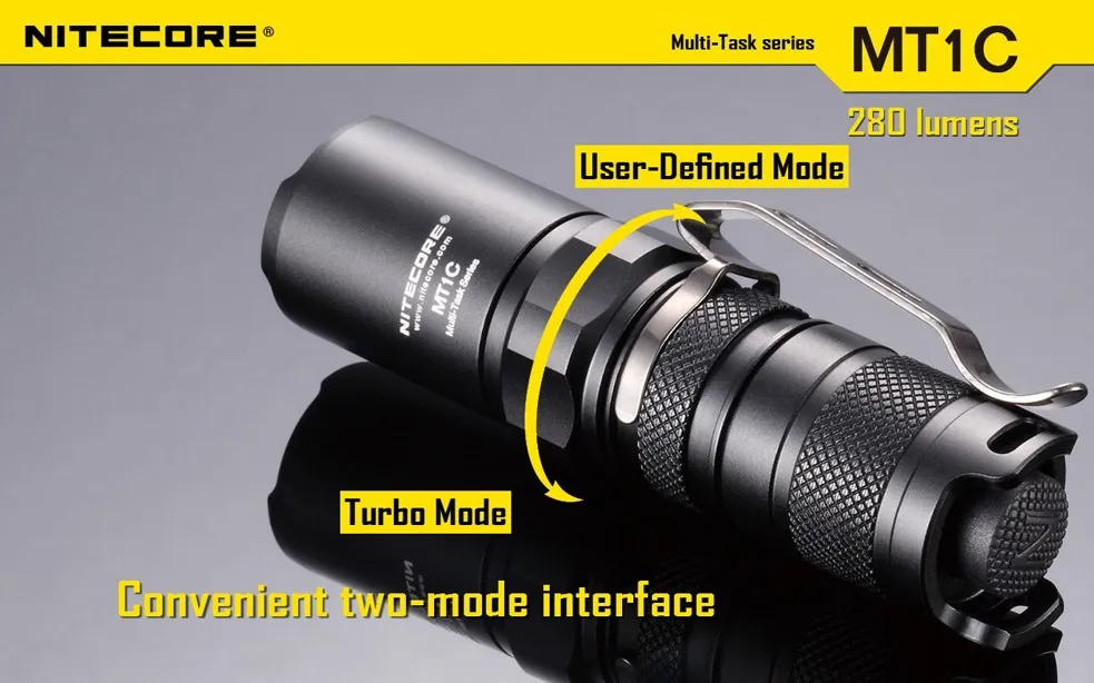 Nitecore MT1C фонарик CREE XP-G R5 светодиодный 3 Режим фонарик 280 люмен Мини-светодиоды светильник Nitecore фонарик