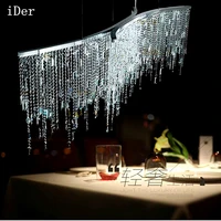 led italian luxury crystal pendant lights model room after the modern simple nordic bedroom restaurant crystal lamp