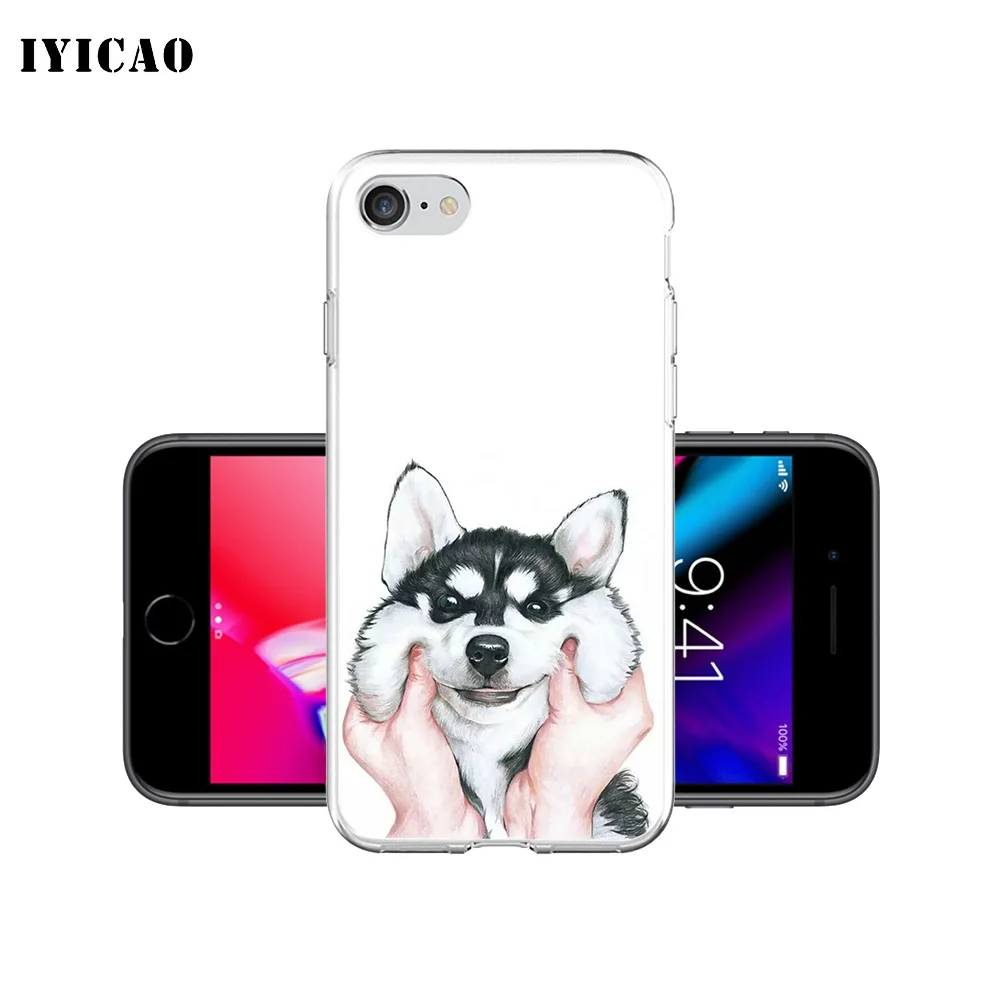 Мягкий силиконовый чехол IYICAO для iPhone X XR XS MAX 6 6s 7 8 Plus 5 5S SE TPU|Чехлы-накладки| |