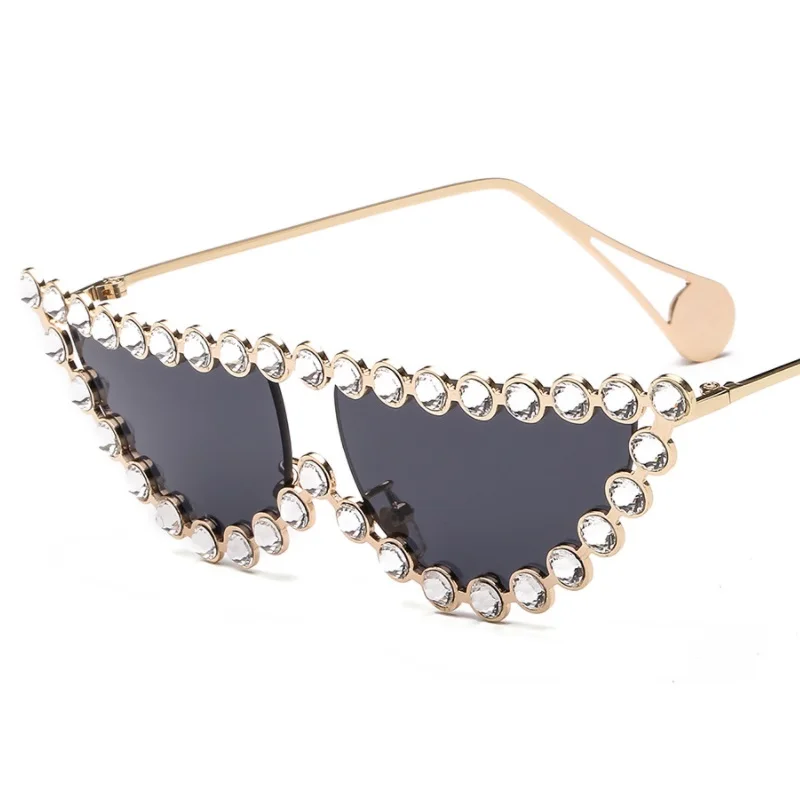 Новинка 2019 роскошные женские солнцезащитные очки кошачий глаз модные