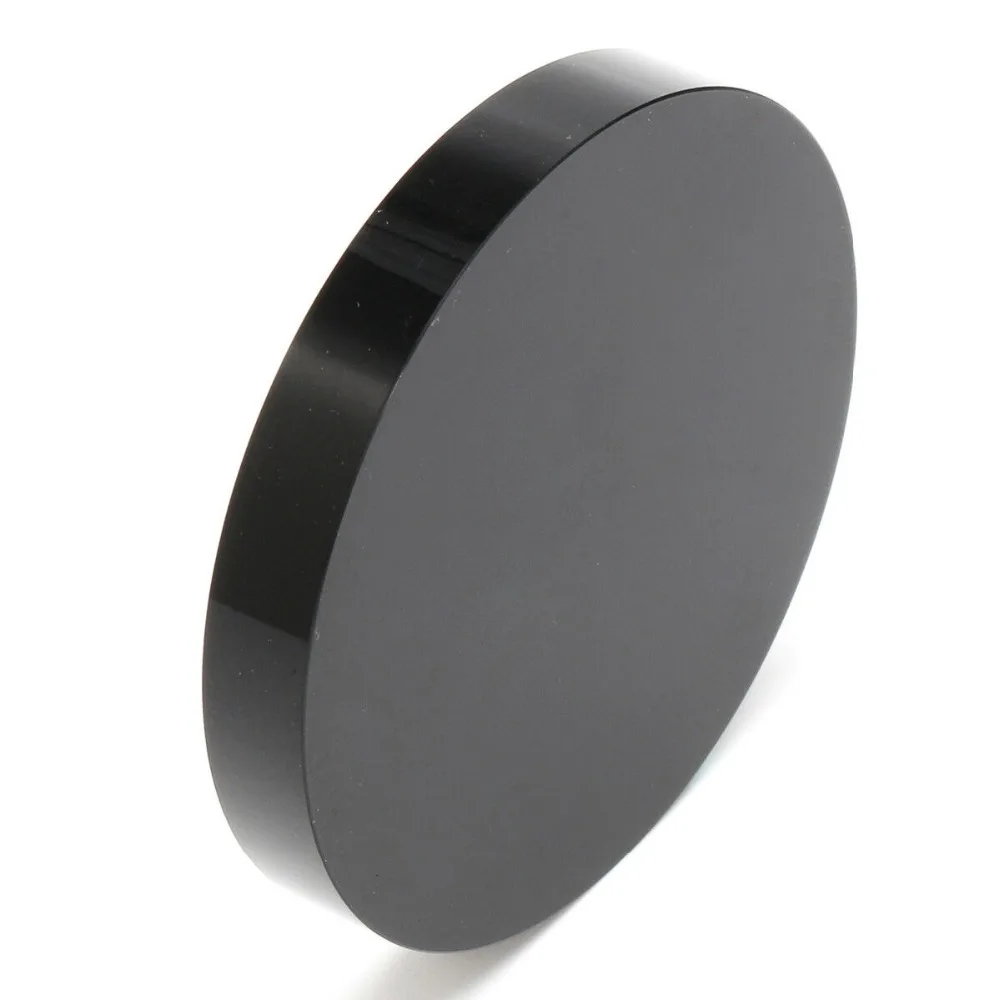 Натуральный черный обсидиан fengshui толстый зеркальный круг диск исцеляющий