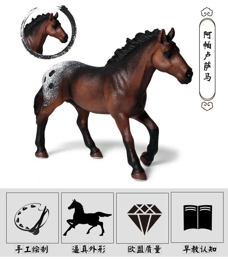 Подлинные фермерские стабильные модели животных Quarter Appaloosa Гарвардский Ганновер, коллекция лошадок, развивающие игрушки для детей