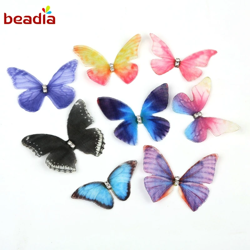Высокое качество Красочные двухслойные красивые крылья бабочки Подвески для