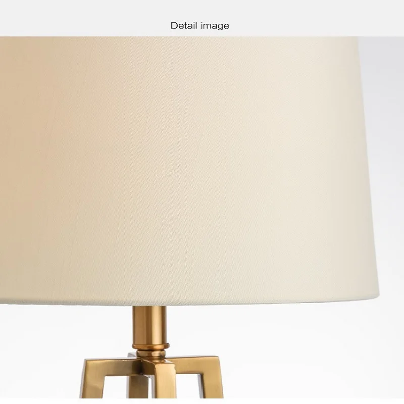 Современная настольная лампа LukLoy с белым тканевым абажуром для гостиной спальни