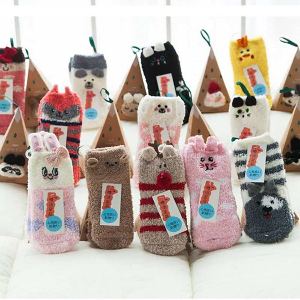 Взрослые подарочный набор для детей коробка Санта флисовая тапочка кораллового цвета носки зима Рождество