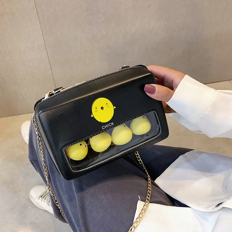 Сумка PACGOTH женская кавайный Цыпленок сумка через плечо из искусственной кожи 1 шт.