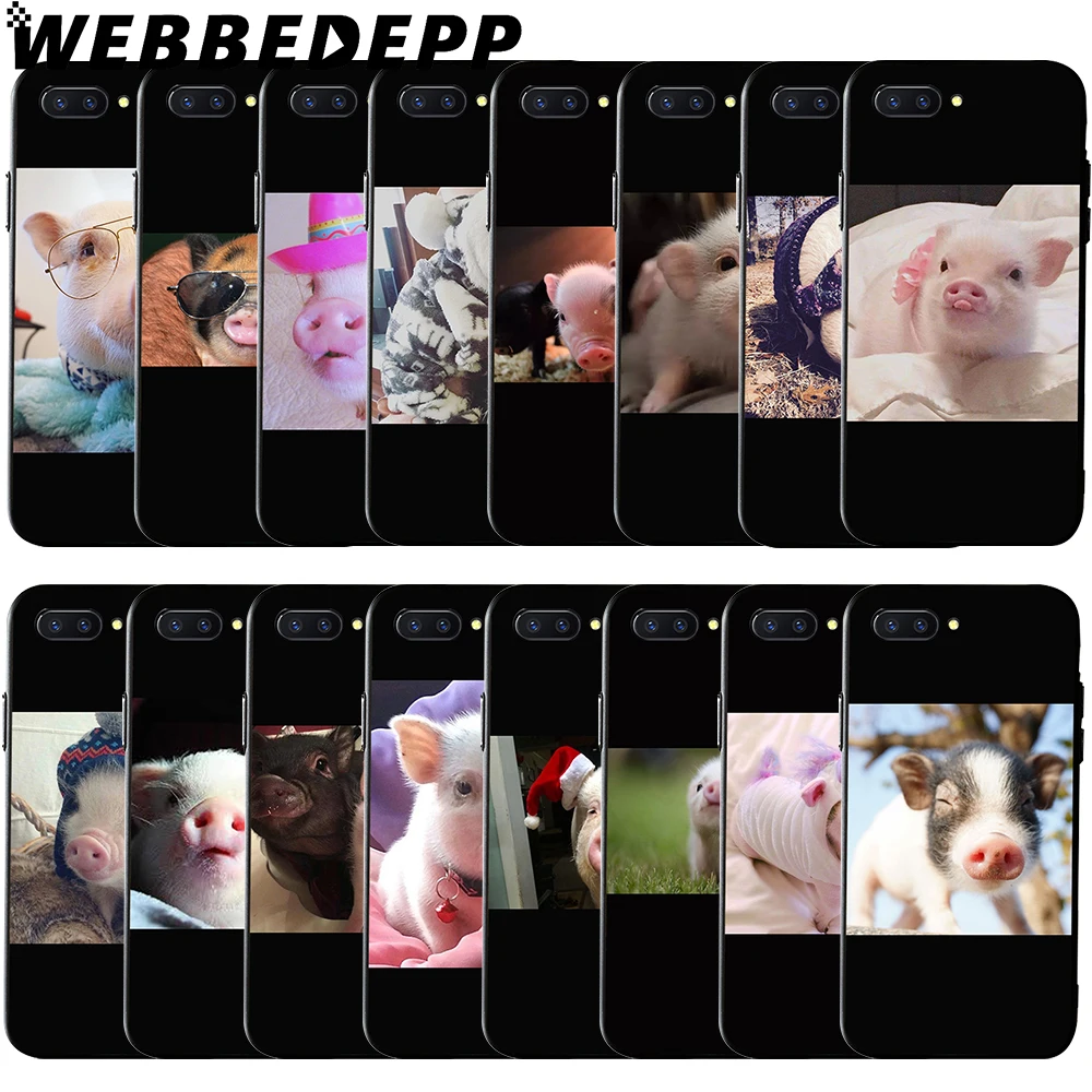 WEBBEDEPP мягкий чехол с милым поросенком для Huawei Honor 6 7A Pro 7C 8C 7X 8X 8 9 10 lite Note10|Бамперы| |