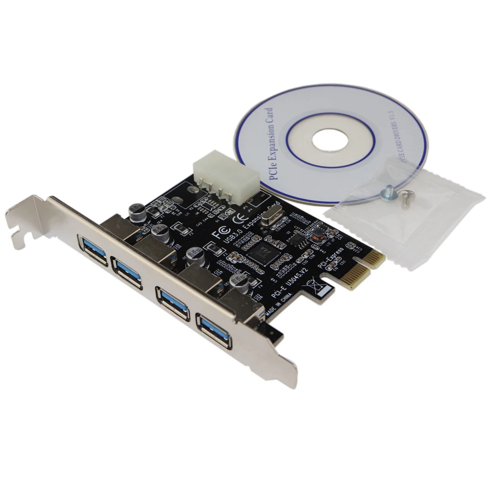 Zeadow USB PCIe карта с 4 портами 3 0 к PCI Express 1x плата расширения E usb хаб адаптер