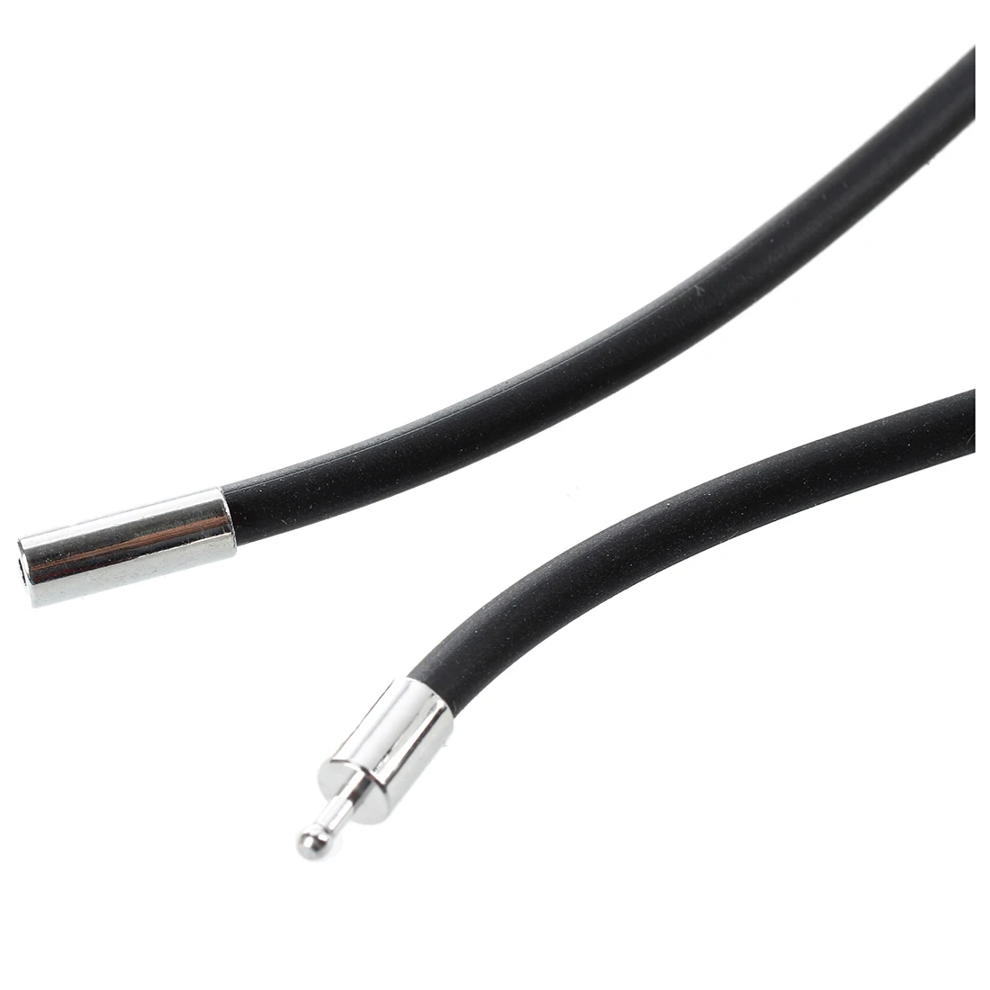 3 мм черный резиновый шнурок для ожерелья с нержавеющая сталь застежка мужчин и