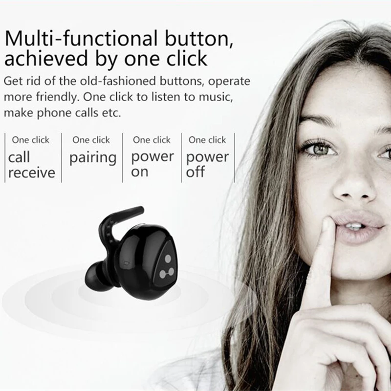 Bluetooth V4.1 Беспроводная гарнитура спортивные наушники стерео беспроводные