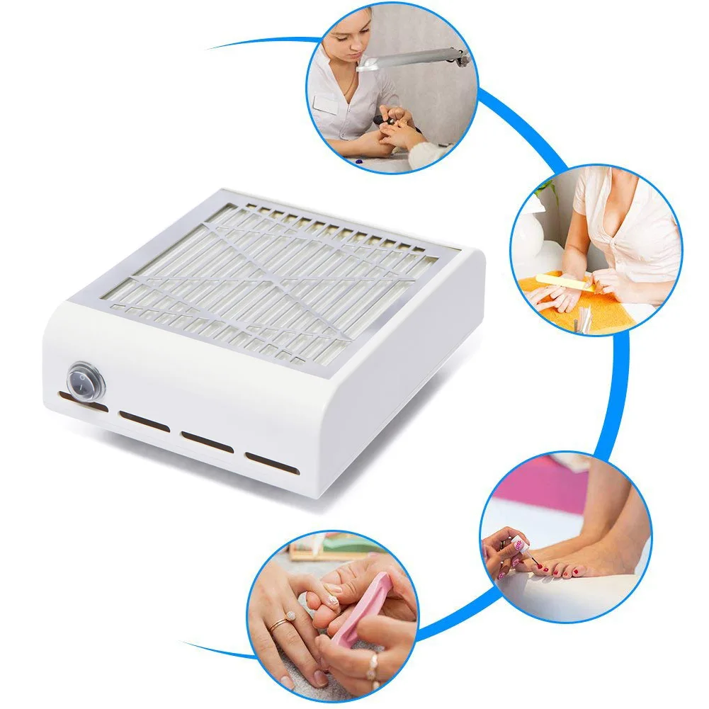 Strong Power 40W Nail Fan Art Salon Suction Dust Collector Vacuum Cleaner MH88 |