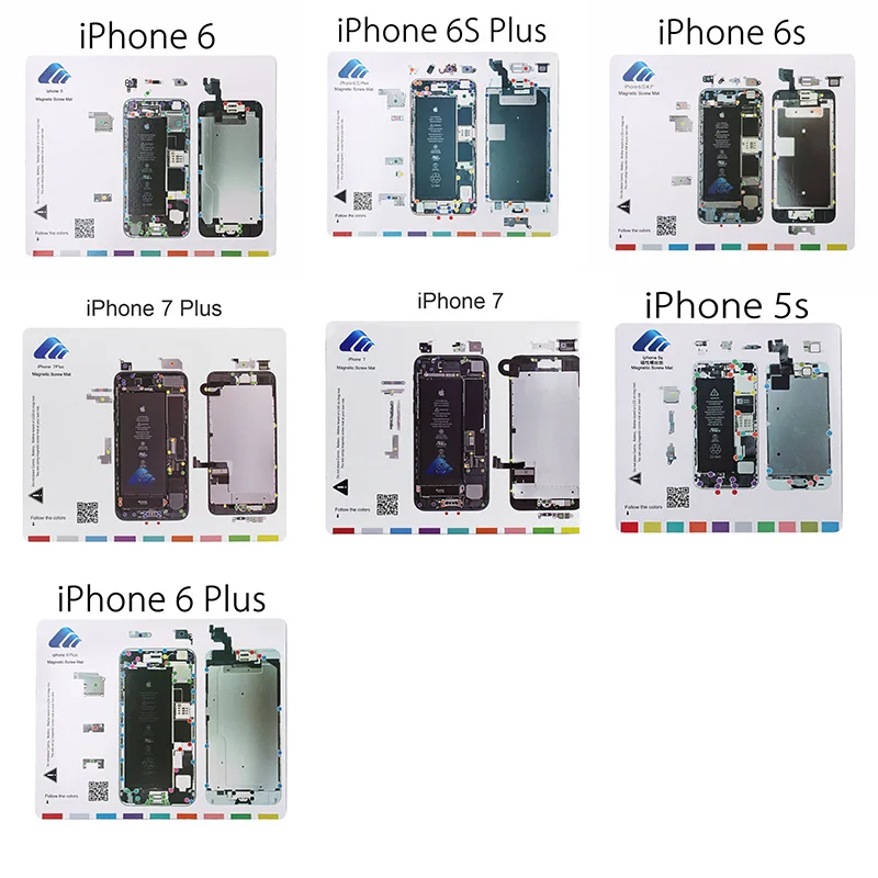Магнитный винтовой коврик 10 шт. для iPhone 4 4S 5 5S 6 Plus s 6s 7 профессиональный