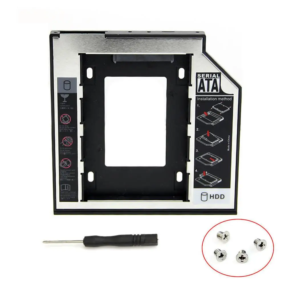 9 5 мм Универсальный SATA 2nd HDD SSD карман для жесткого диска корпус CD/DVD ROM Оптический