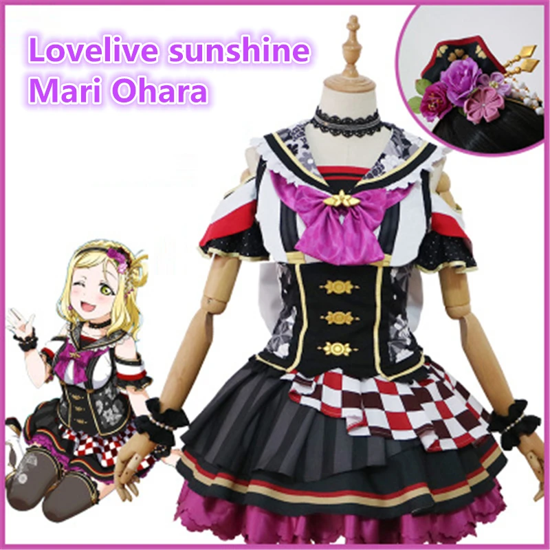 Обычный Aqours!Lovelive Солнечный лунный Янтарный Новый год Фестиваль Мари охара