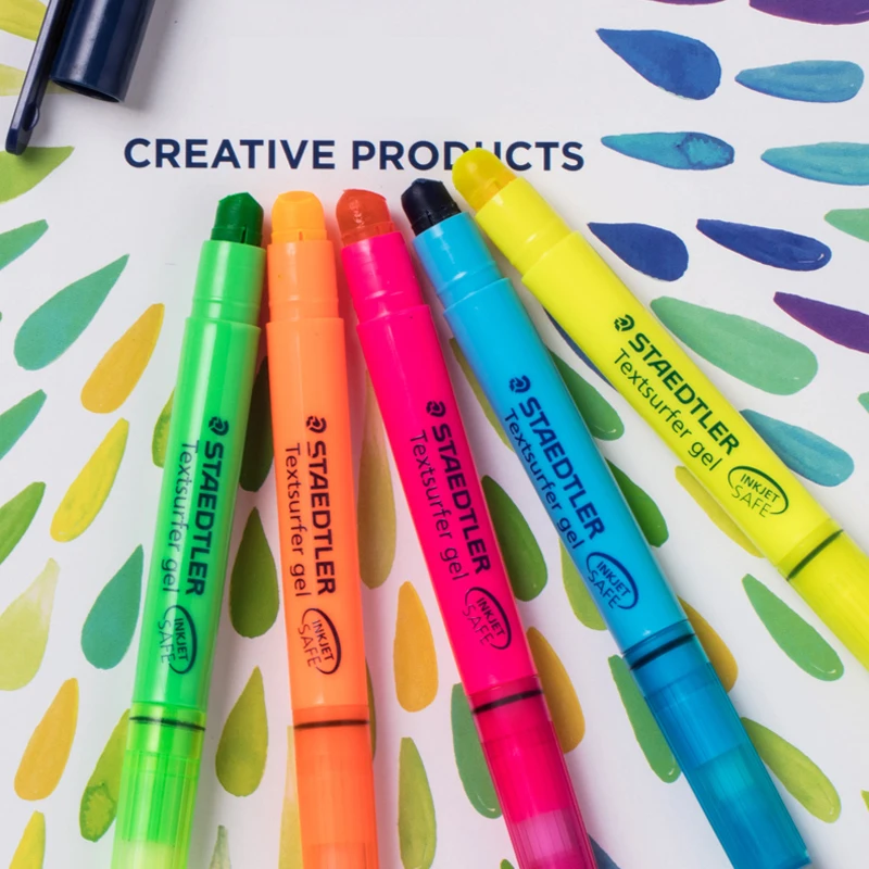 Staedtler твердый хайлайтер 264 офисный гель для чтения желе карандаш студенческий знак вращающаяся помада маркер для рисования