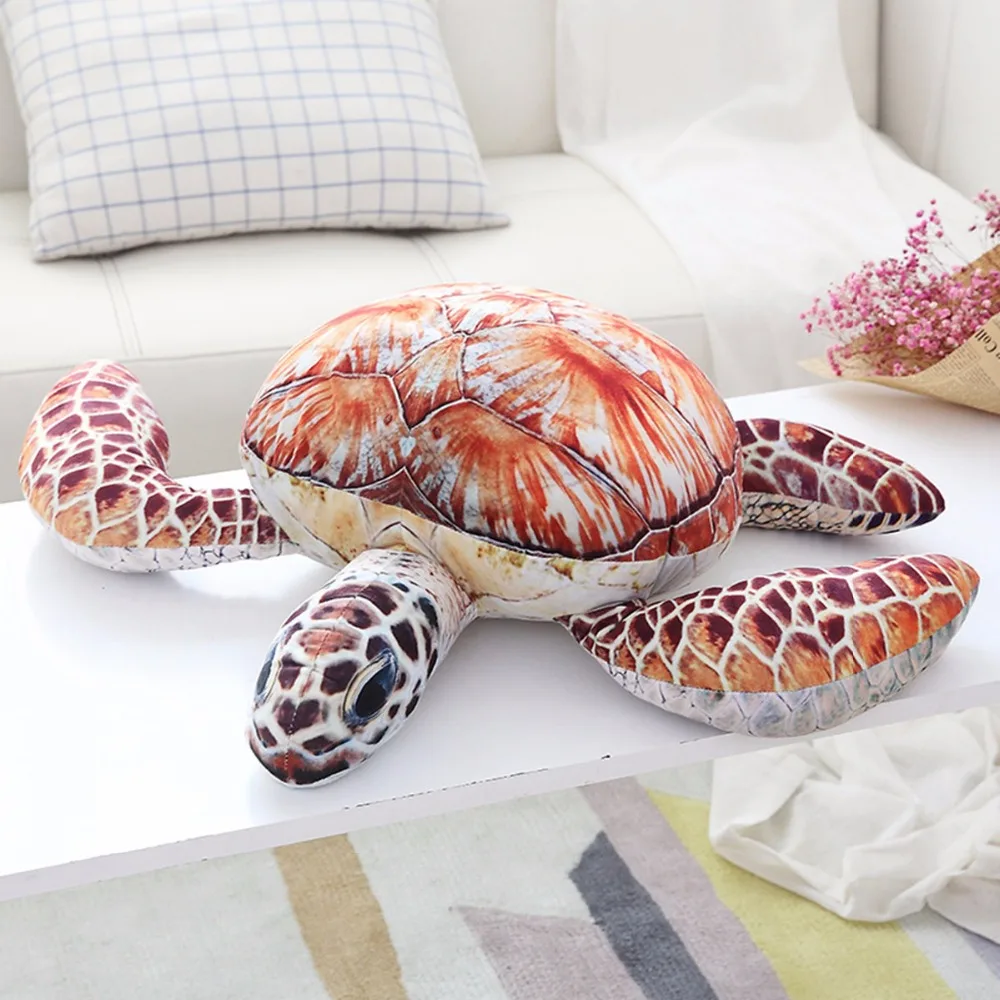1pc encantador mar tortuga de peluche juguetes tortuga rellena Animal muñecas almohada cojín regalos para los niños