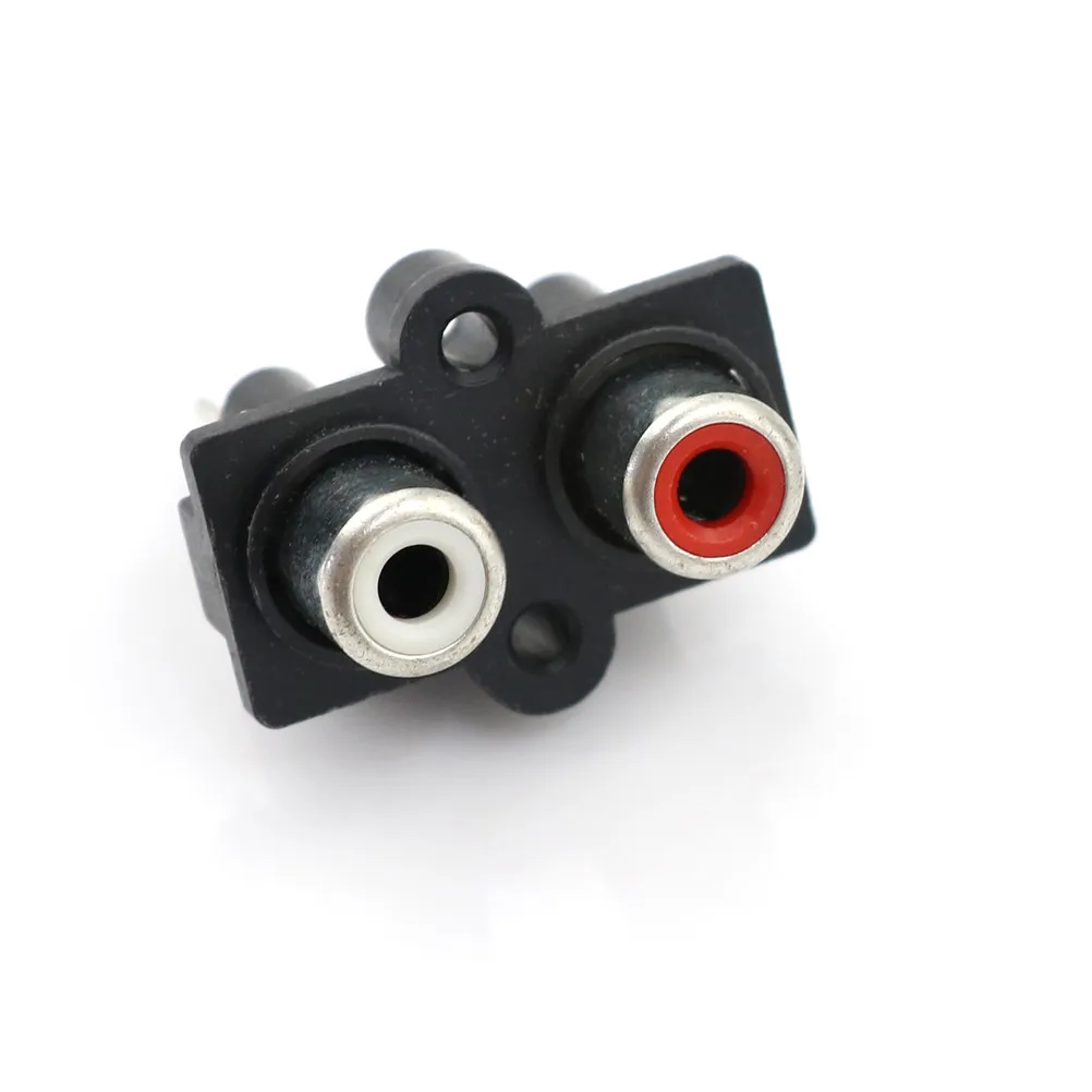 5 шт. Новинка 2 отверстия RCA гнездовой стерео аудио разъем AV вход Разъем усилитель