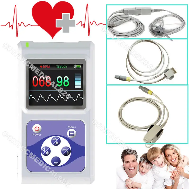 CE & FDA CMS60D OLED пульсоксиметр монитор уровня кислорода в крови Частота пульса с 3