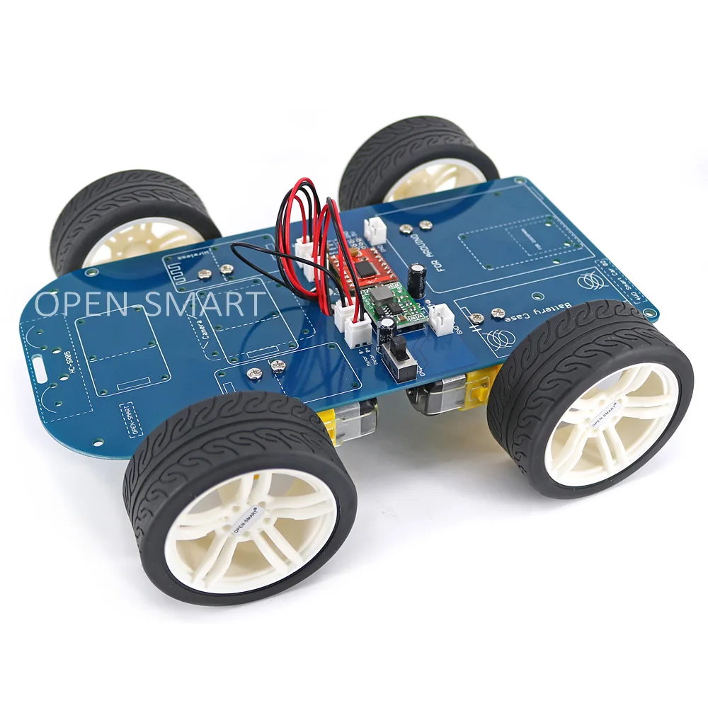 Открытый Смарт 4WD Смарт Bluetooth резиновые колеса мотор-редуктор умный автомобиль Комплект ж/учебник для Arduino UNO R3 Nano STM32 Mega2560
