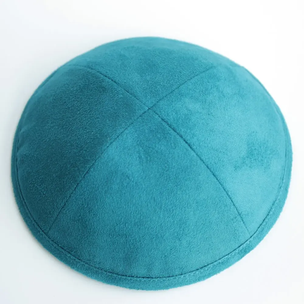 Бирюзовый мягкий suade kippot еврей Yarmulke Kippah Kippot 17 см шапочки|skull cap|jewish yarmulkejewish |