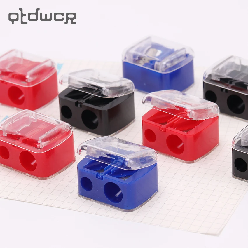 

Канцелярская точилка для карандашей, офисные и школьные принадлежности, ручная Механическая точилка для карандашей с двумя отверстиями, оф...