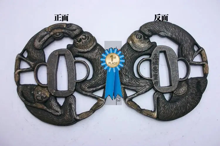 Хороший Сплав Tsuba Handguard для японского самурая Катана вакизаши Танто аксессуары для мечей ручной работы - Цвет: Сливовый