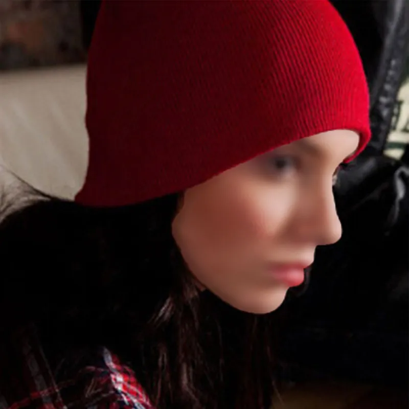 Зимние вязаные шапки для женщин унисекс Мужская хип хоп теплая однотонная мягкая