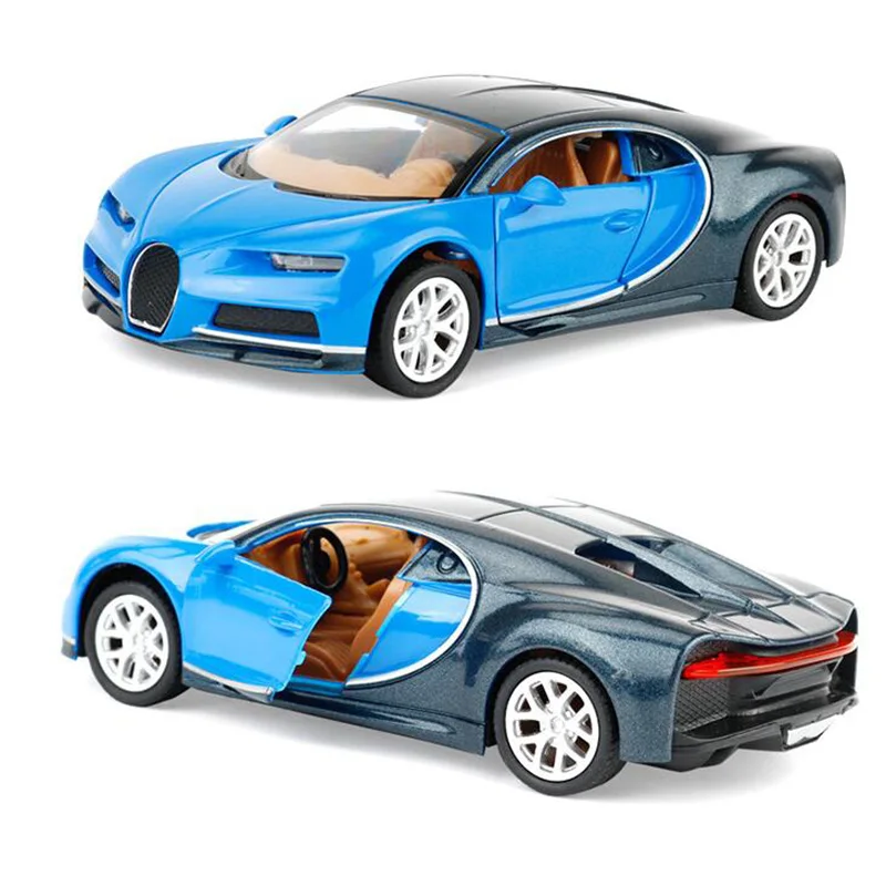 Игрушечный автомобиль Bugatti Chiron в масштабе 1:32 из металлического сплава литой