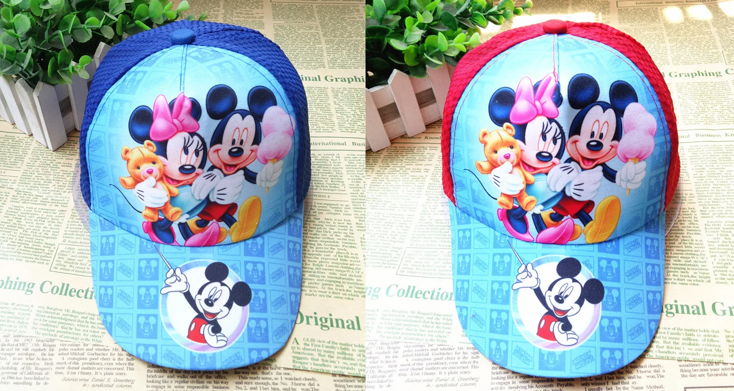 Disney, новая детская шапка принцессы с героями мультфильмов, летняя шапка с сеткой, бейсбольная кепка для детского сада, детские шапки