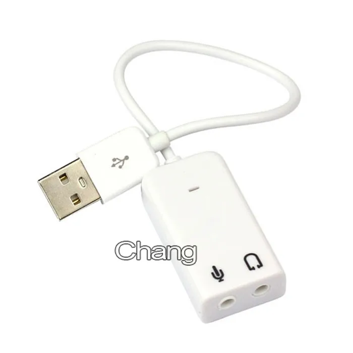 3D Горячая продажа Белый 2 0 Виртуальный 7 1 канал внешний USB Аудио Звуковая карта