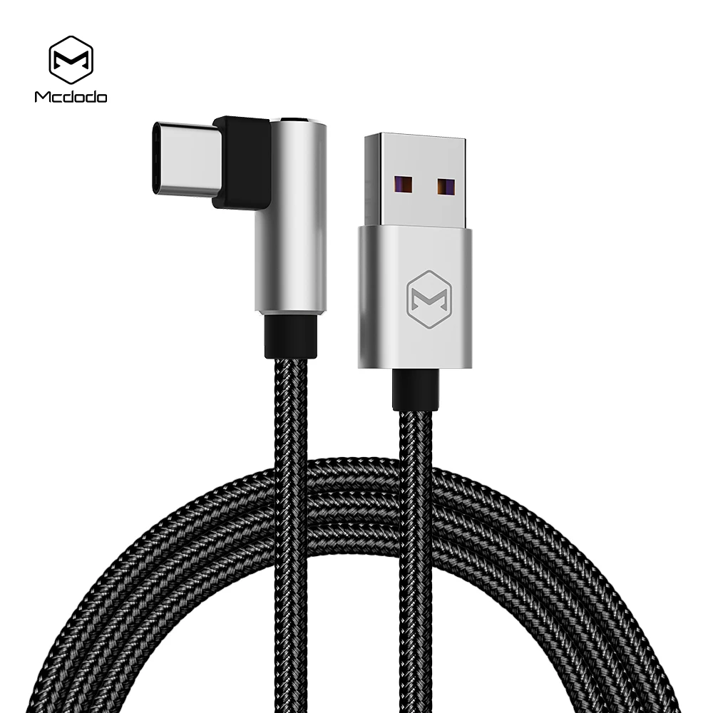 MCDODO Тип USB C кабель макс 5A быстрой зарядки для Samsung S8 плюс Xiaomi 90 градусов обратимой Тип-c для OnePlus 5 т Huawei